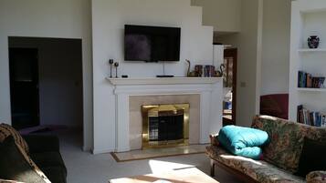 TV, DVD player, foosball, table tennis