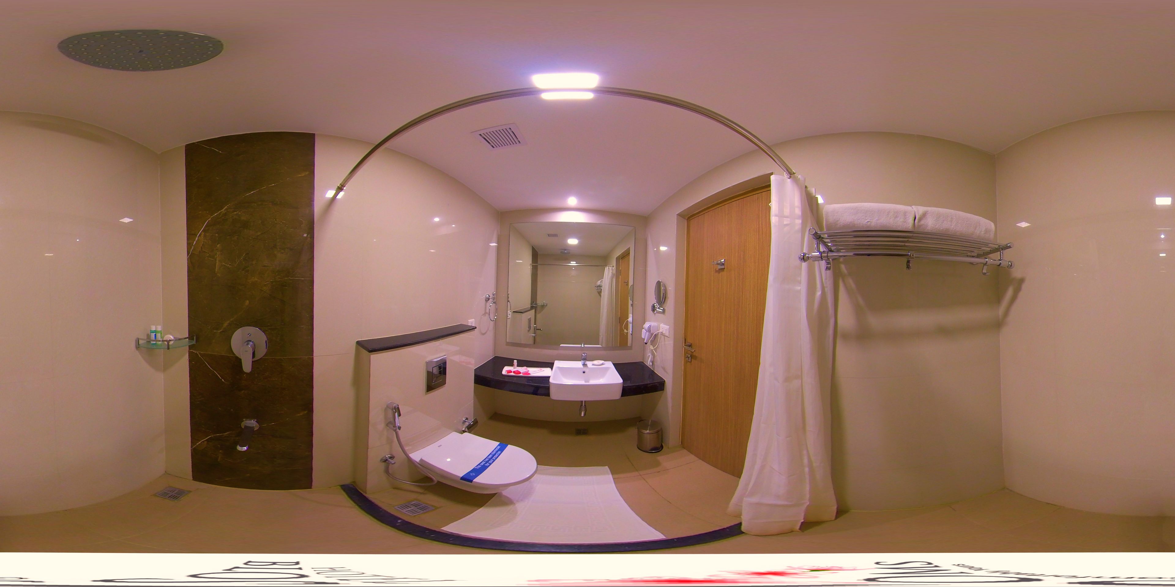 shower, free toiletries, hair dryer, slippers