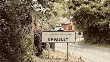 A road sign for Brigsley in North East Lincolnshire.