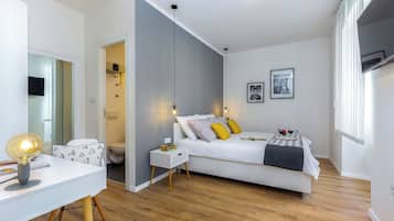 Appartement Deluxe, 1 grand lit et 1 canapé-lit, non-fumeur, cuisinette | 1 chambre, literie de qualité, couette en duvet