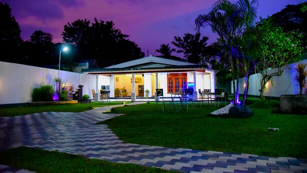Front of property – evening/night