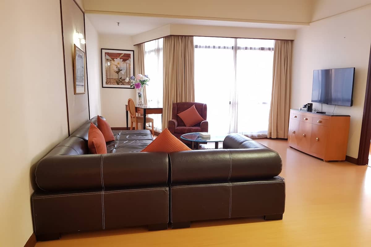 Departamento familiar, 2 habitaciones | Ropa de cama de alta calidad y camas Select Comfort
