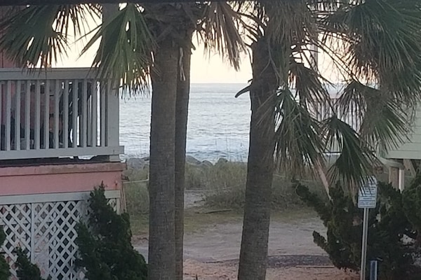 View from balcony. Sandfiddler public access is across the street.