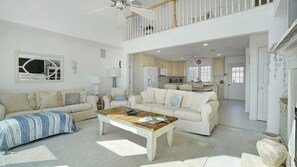 Smart TV, fireplace, DVD player, offices