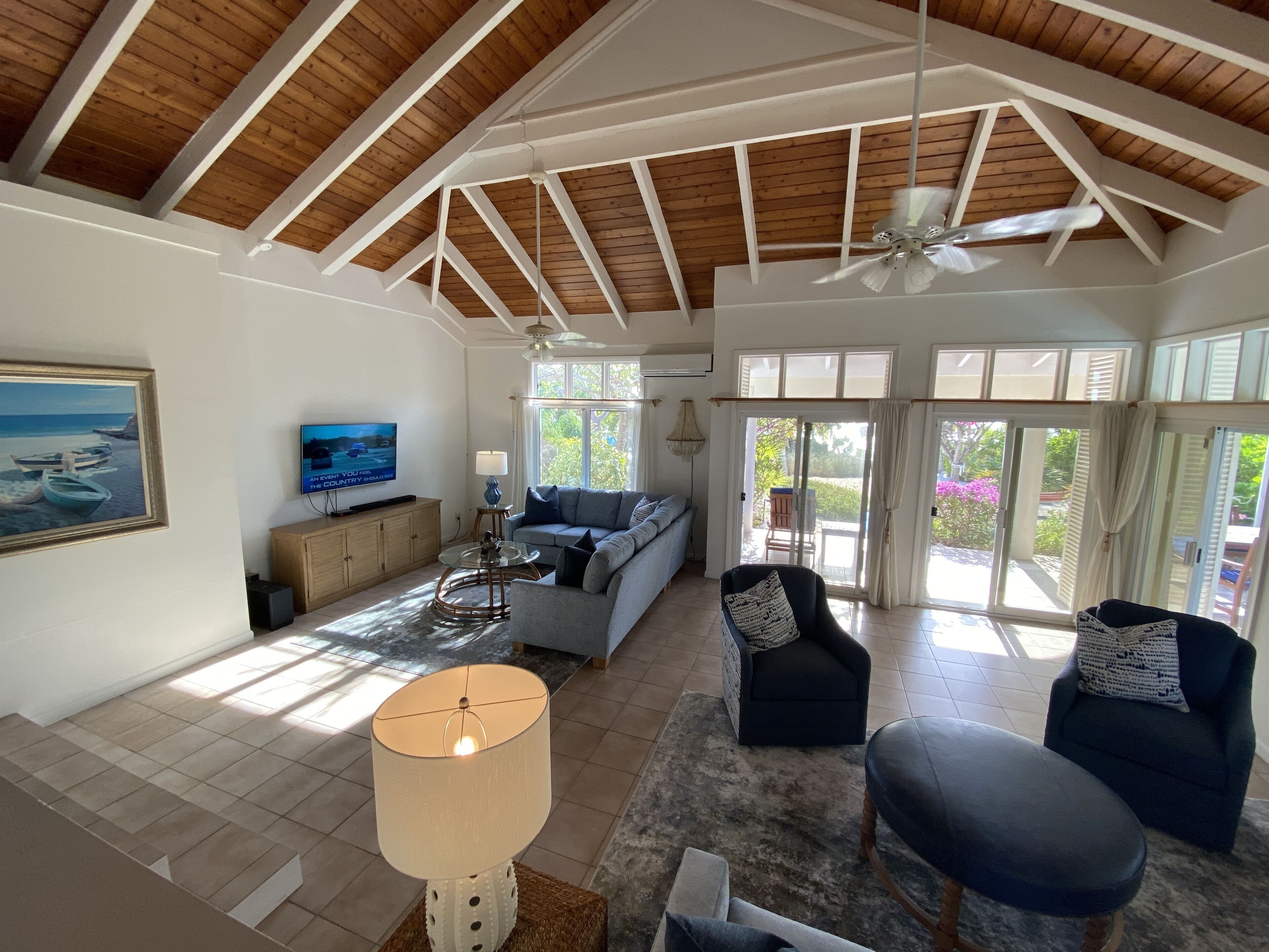 Smart-TV, DVD-spiller, bøker og musikkbibliotek