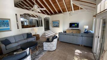 Smart TV, reproductor de DVD, libros y biblioteca musical