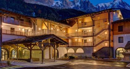 65 m2 großes Apartment für 6/7 Personen mit Blick auf den See und den Mont Blanc in einer ***** - Kurresidenz
