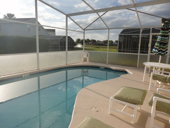 Outdoor pool, a heated pool