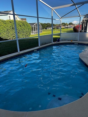 Outdoor pool, a heated pool -  Villa With Secluded Private Pool,Lake View, Games Room free WiFi (Four Corners)