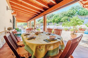 Dining - Villa with exclusive swimming pool 5 minutes from the sea (Palermo)