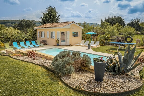 A heated pool