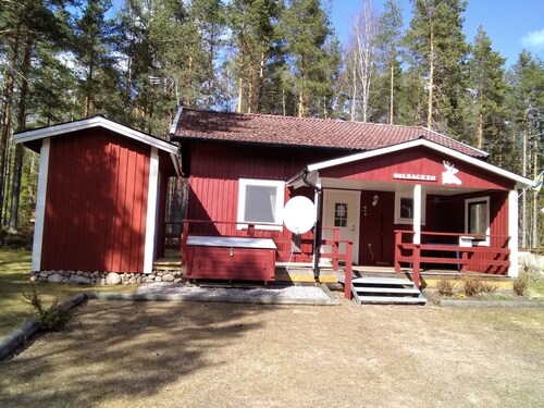Holiday home in the woods included Rowing boat - lake with jetty   