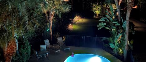 Piscina externa, piscina aquecida