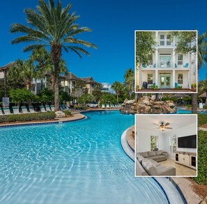 Outdoor pool, a heated pool - Poolside Haven! Spring break deals, book now!  6 bedroom/3.5 bath/Sleeps16 (Destin)