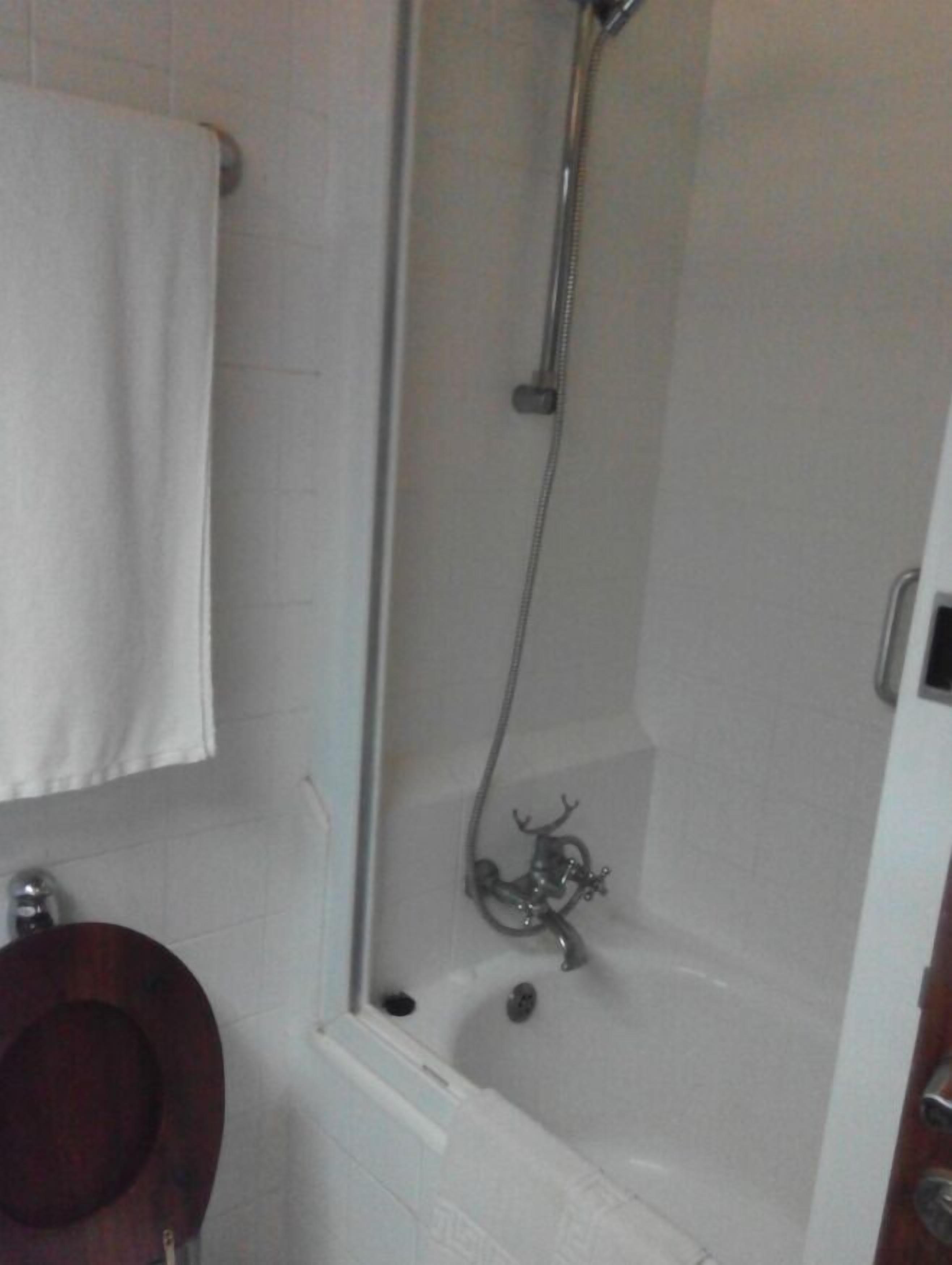 A bathroom with a bathtub, a shower, and a toilet.