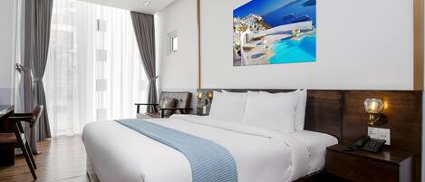 Minibar, in-room safe, desk, blackout curtains