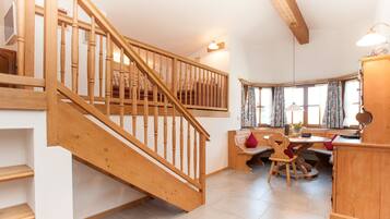 Apartment, 2 Bedrooms, Fireplace, Garden Area (Grosse Birke) | Living area | TV, fireplace