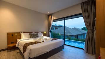 Family Pool Villa | Minibar, brankas, tirai kedap cahaya, dan kedap suara