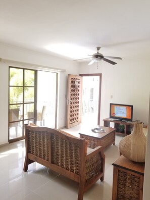 Comfort Apartment, 2 Queen Beds, Smoking, Garden View | Living area | Flat-screen TV - Beatiful condo rosa hermosa (Punta Cana)
