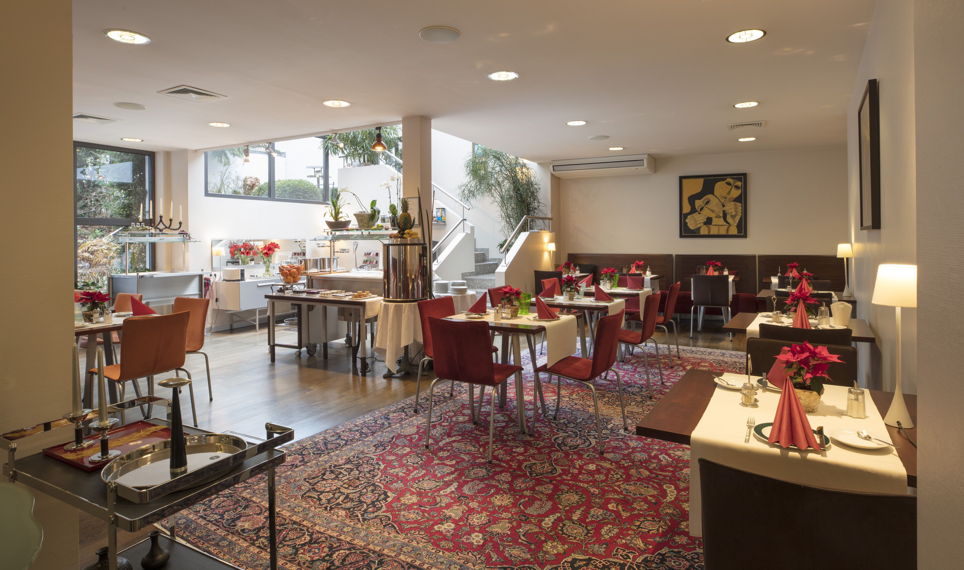 daily buffet breakfast (eur 17 per person)