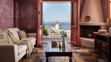 Villa, 2 Bedrooms, Private Pool | Living room | LED TV, video game console, DVD player