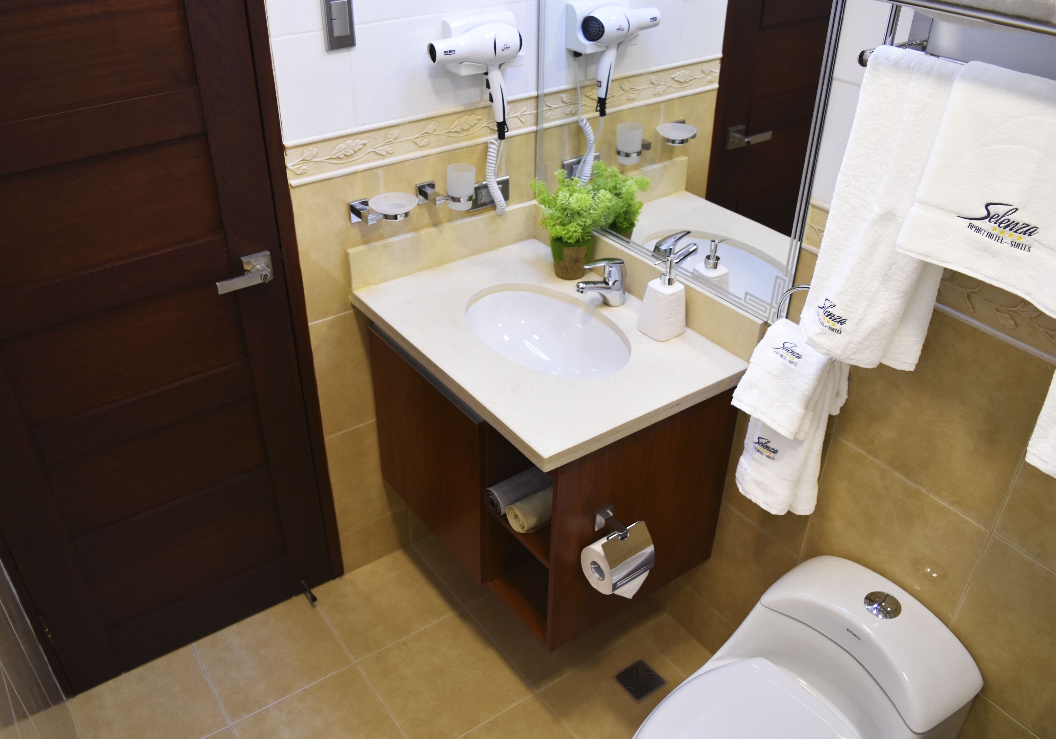 premium suite, 1 bedroom, accessible, non smoking | bathroom | free toiletries, hair dryer, towels