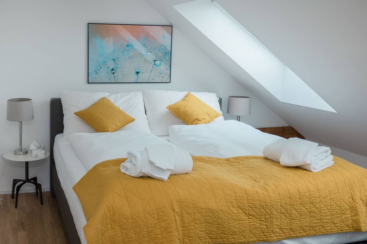 Leilighet – superior, 1 soverom, kjøkken (incl. cleaning fee of 120 CHF) | Skrivebord, blendingsgardiner, strykejern/-brett og barnesenger