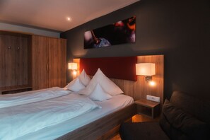 Hypo-allergenic bedding, desk, blackout curtains, soundproofing