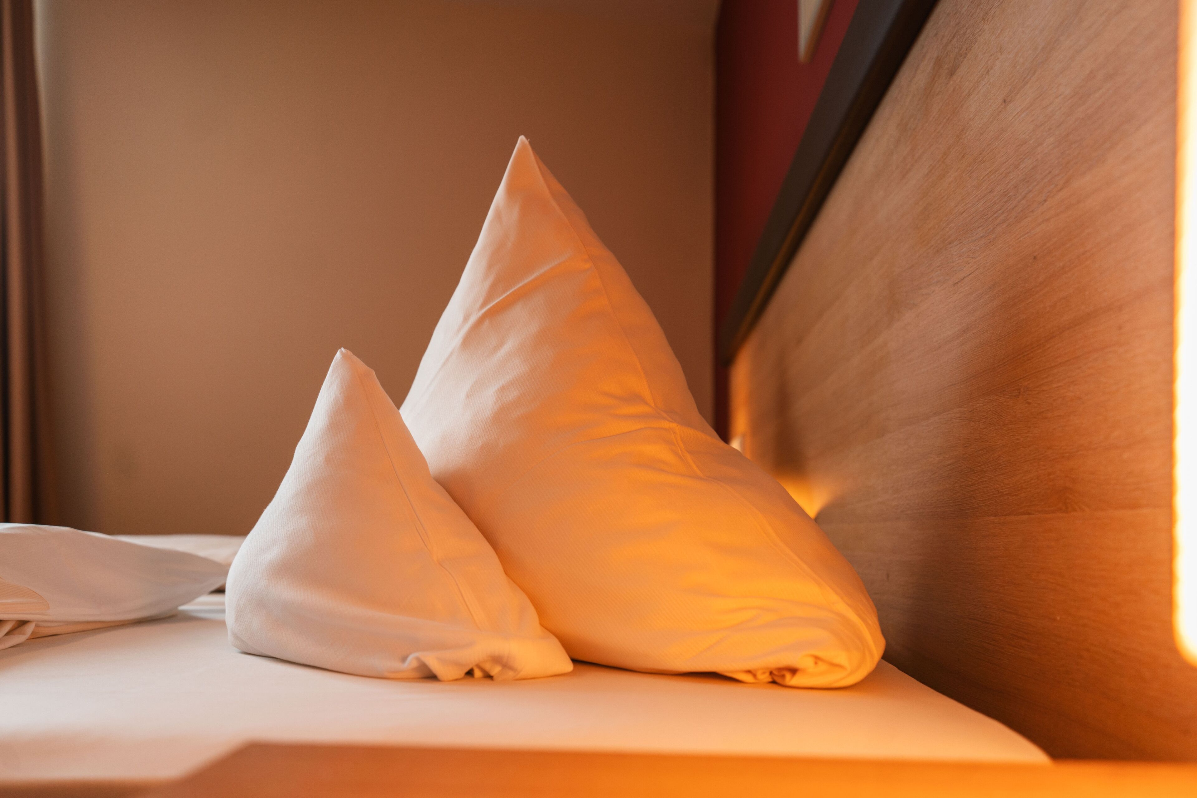 hypo-allergenic bedding, desk, blackout curtains, soundproofing