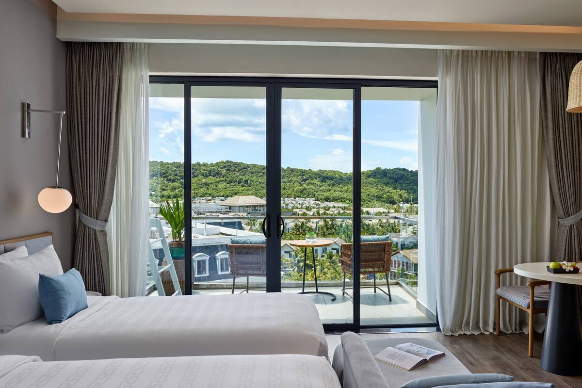 standard room, 2 single beds, balcony | view from room