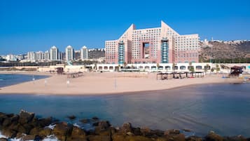 Deluxe Apartment, 1 Bedroom, Sea View, Beachfront | Land view from property