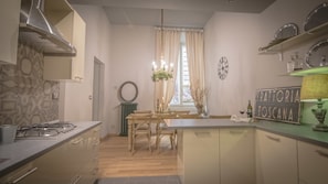 Apartment, 4 Schlafzimmer | Eigene Küche | Großer Kühlschrank, Herdplatte, Hochstuhl, Kochgeschirr/Geschirr/Besteck