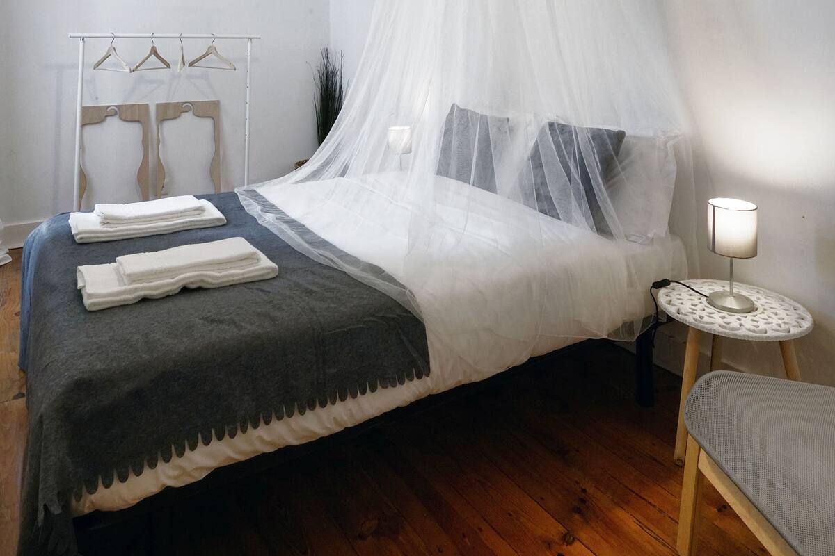 Blackout drapes, iron/ironing board (on request), WiFi (free)