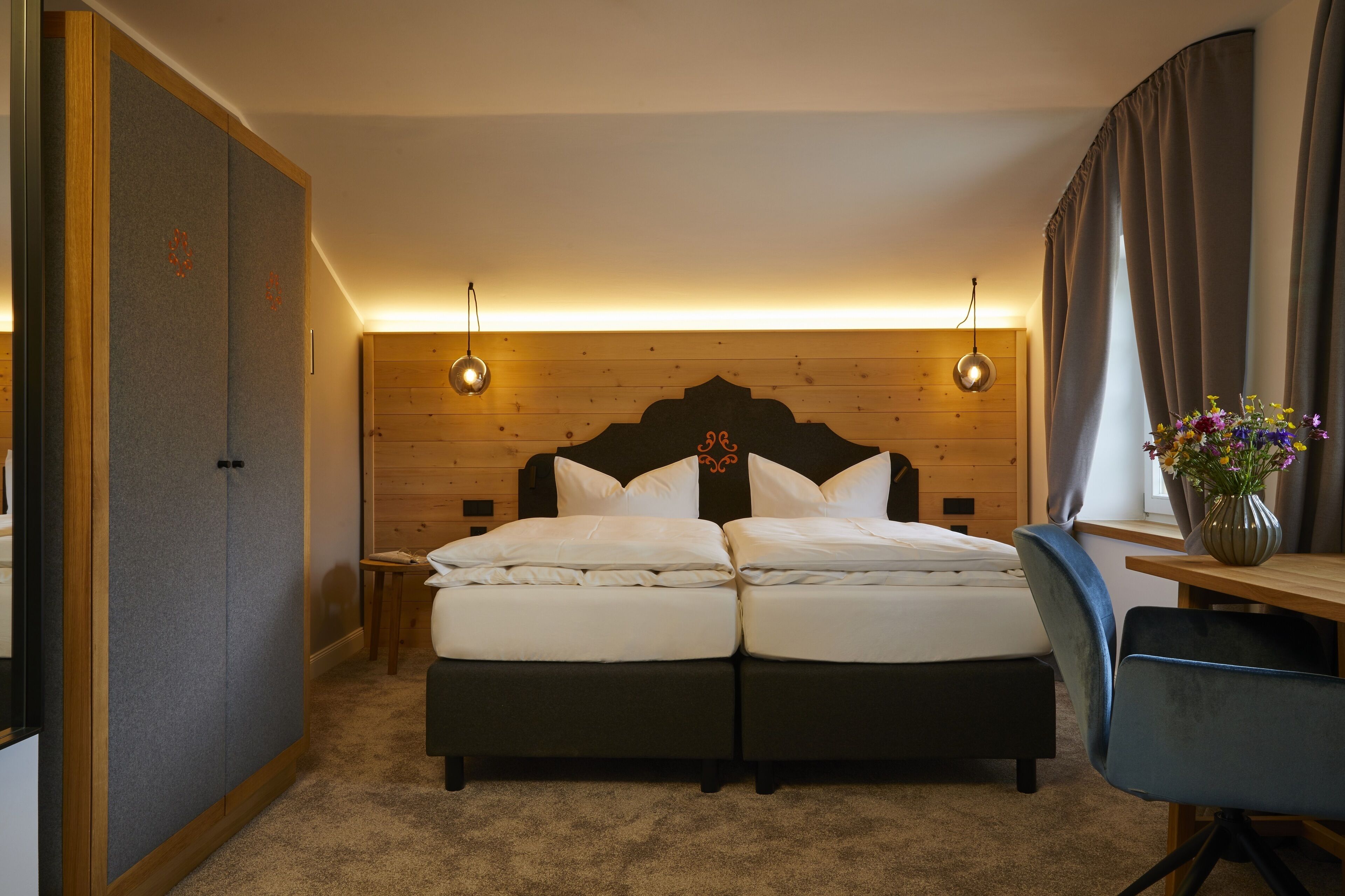 standard double room | down duvets, minibar, desk, blackout curtains