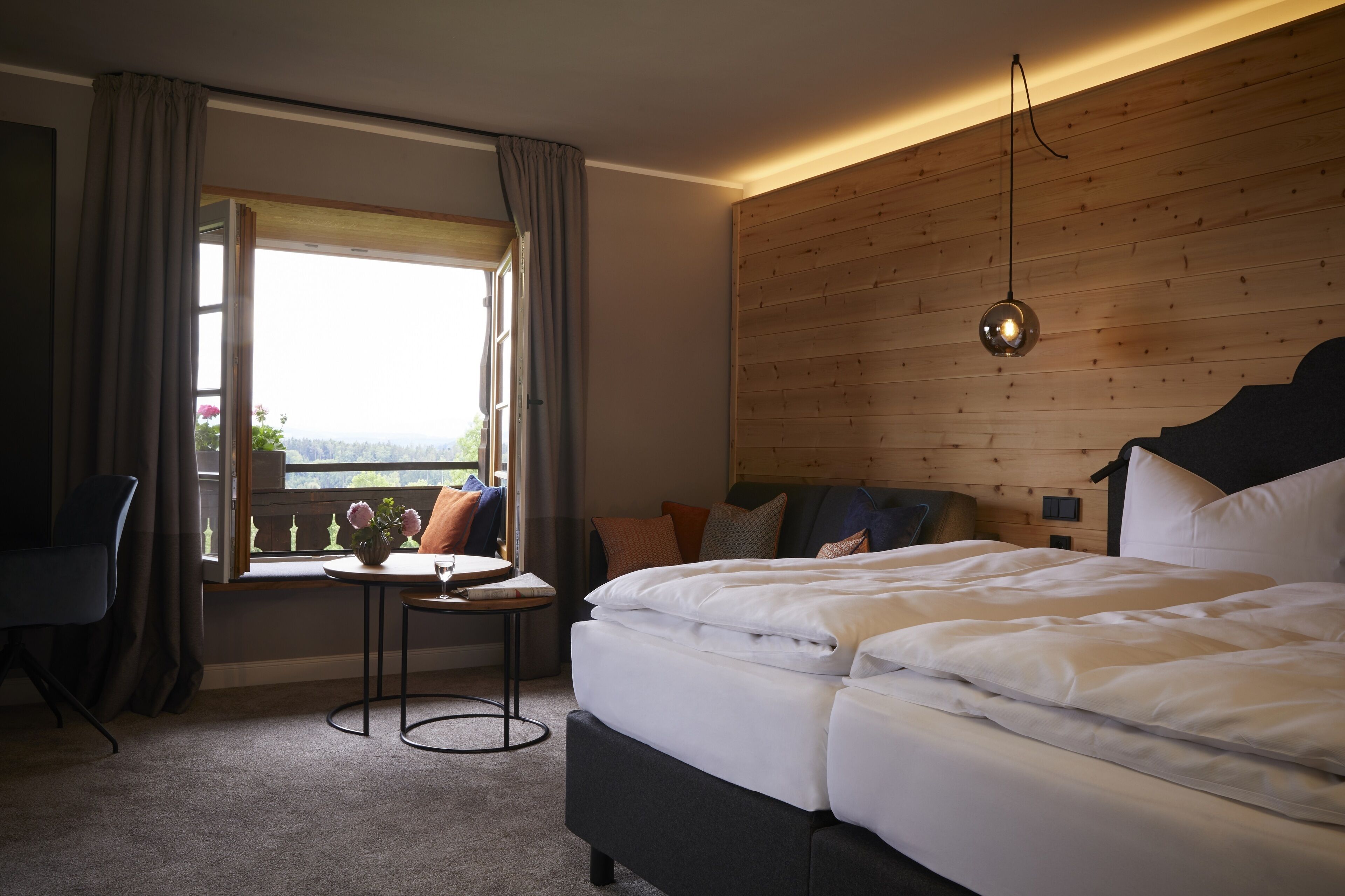 superior double room | down duvets, minibar, desk, blackout curtains