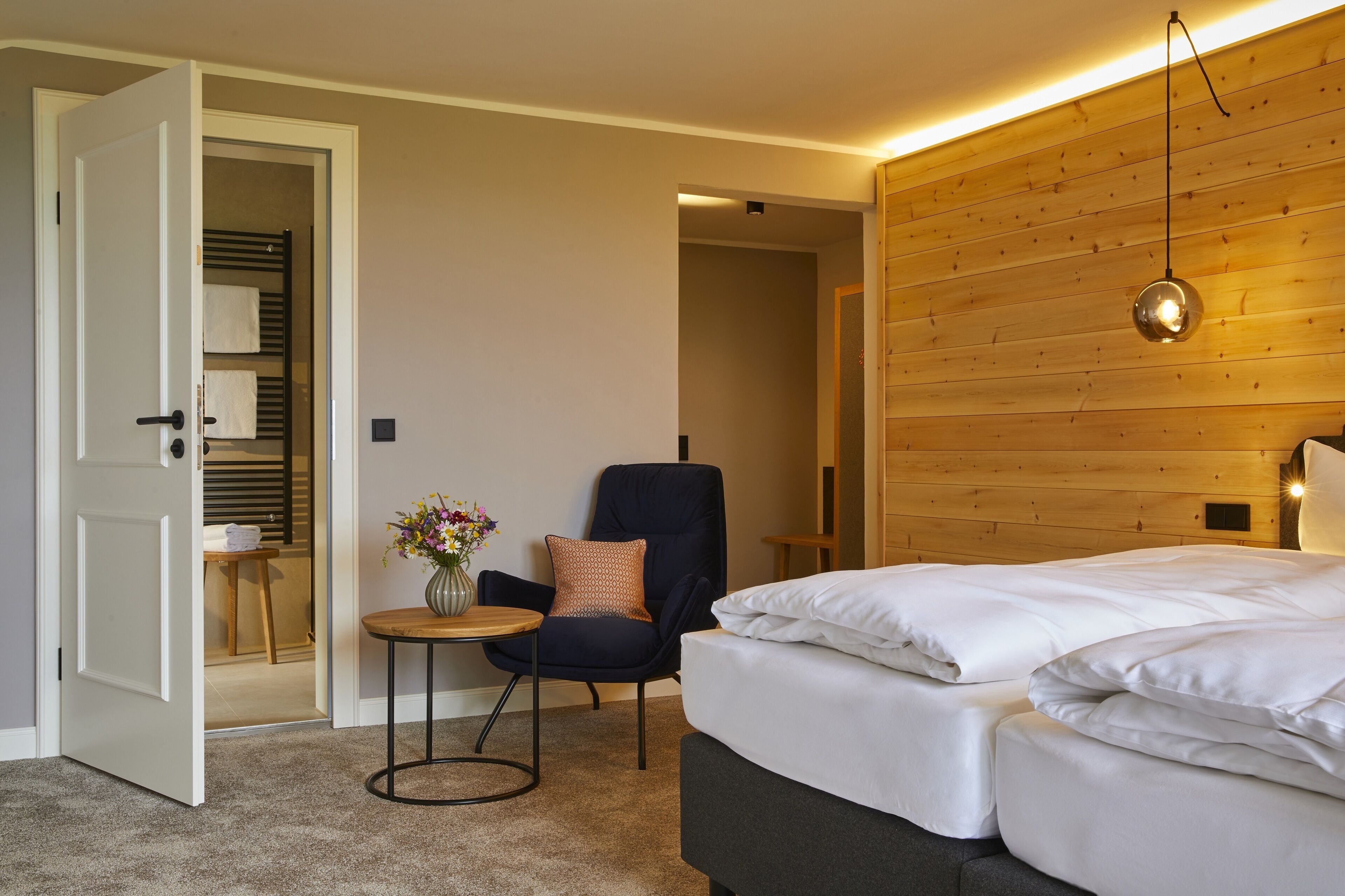 superior double room | down duvets, minibar, desk, blackout curtains