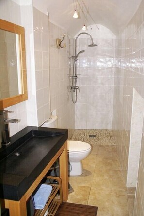 Double or Twin Room (Chambre Viognier) | Bathroom | Shower, rainfall showerhead, free toiletries, hair dryer