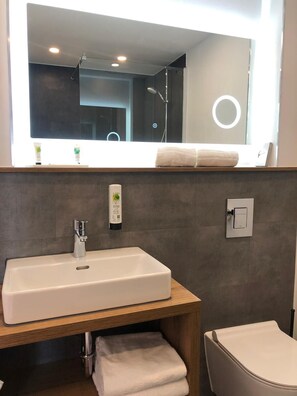 Premium Double Room | Bathroom | Shower, free toiletries, hair dryer, bathrobes - Kainsbacher Mühle (Happurg)