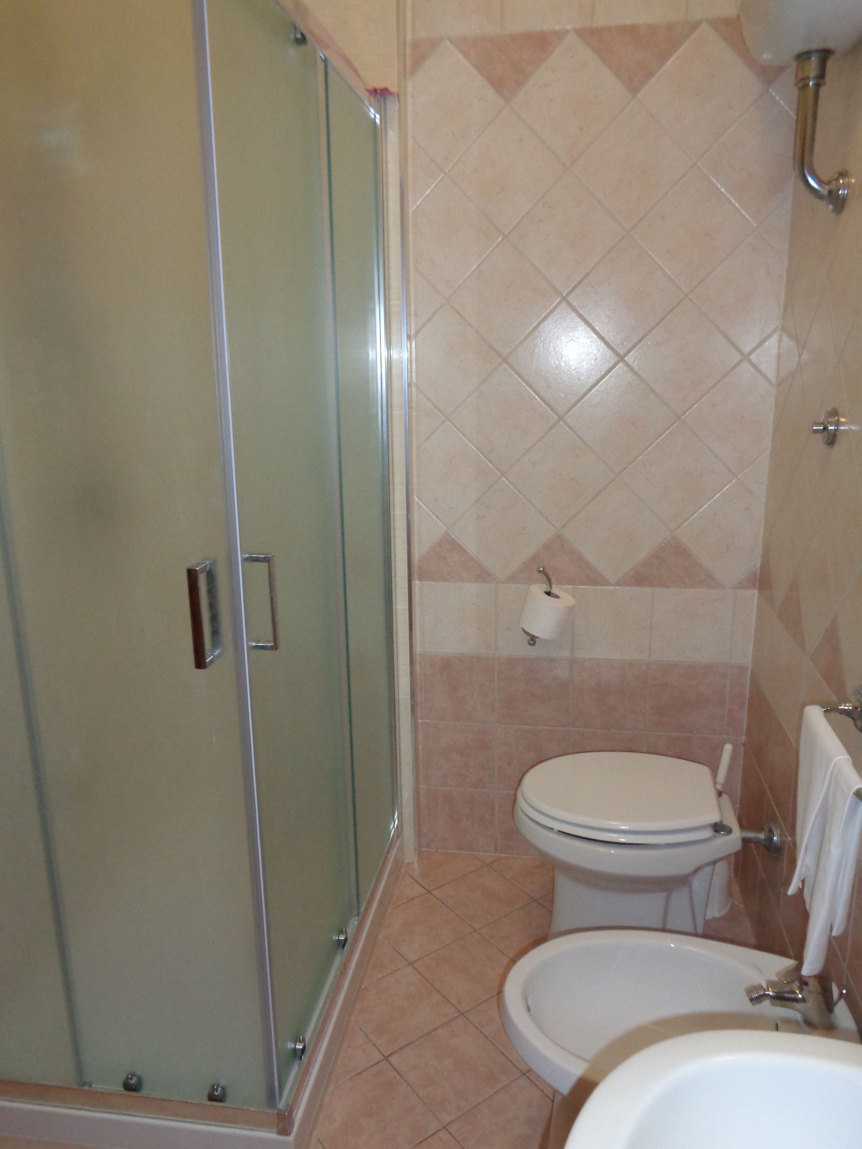 classic double or twin room | bathroom | shower, free toiletries, hair dryer, towels
