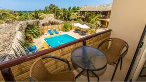 Exclusive-Suite, 1 King-Bett, Nichtraucher, Strandblick | Balkon