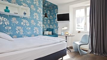 Standaard eenpersoonskamer | Een kluis op de kamer, verduisterende gordijnen, gratis wifi, beddengoed