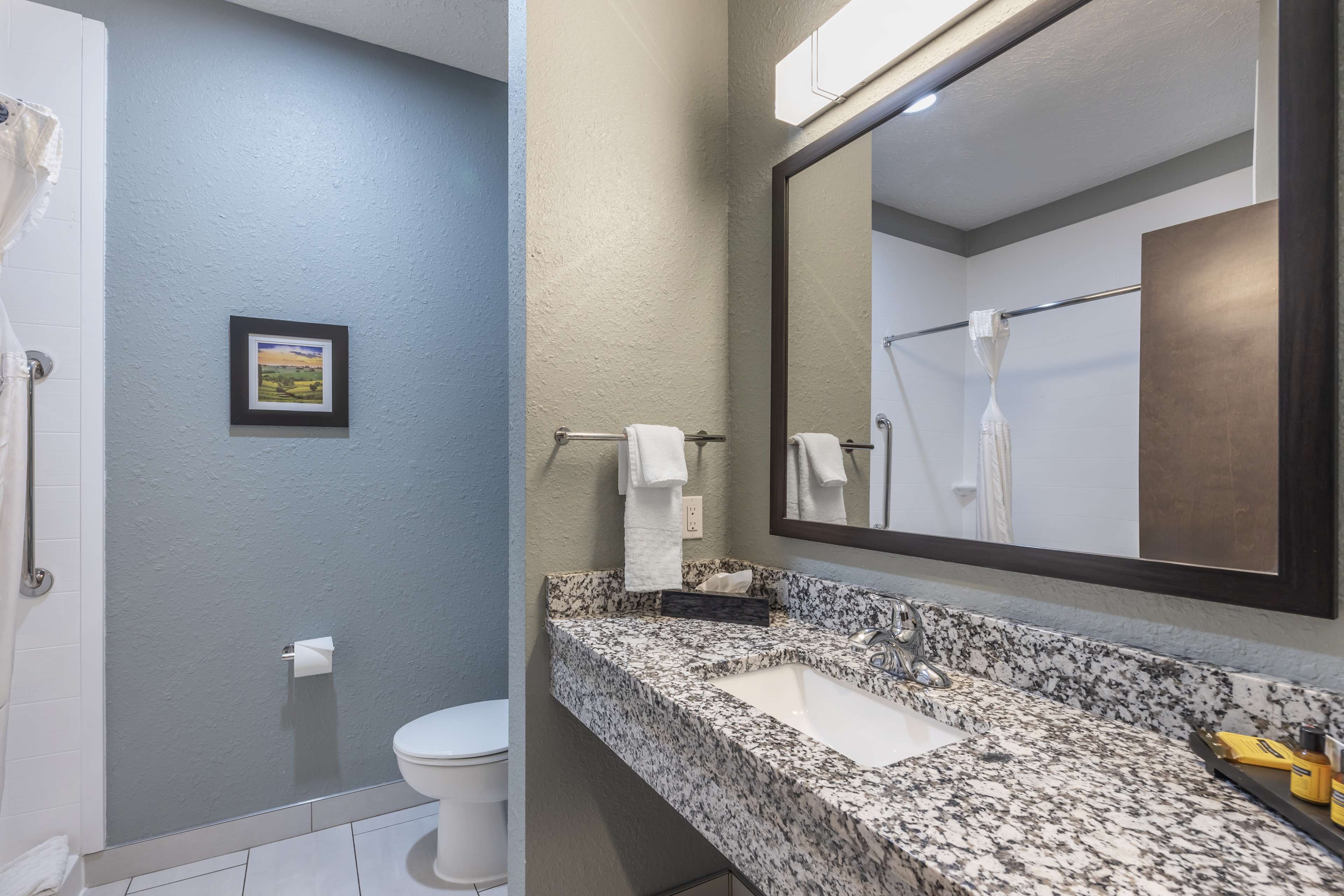 free toiletries, hair dryer, towels, soap