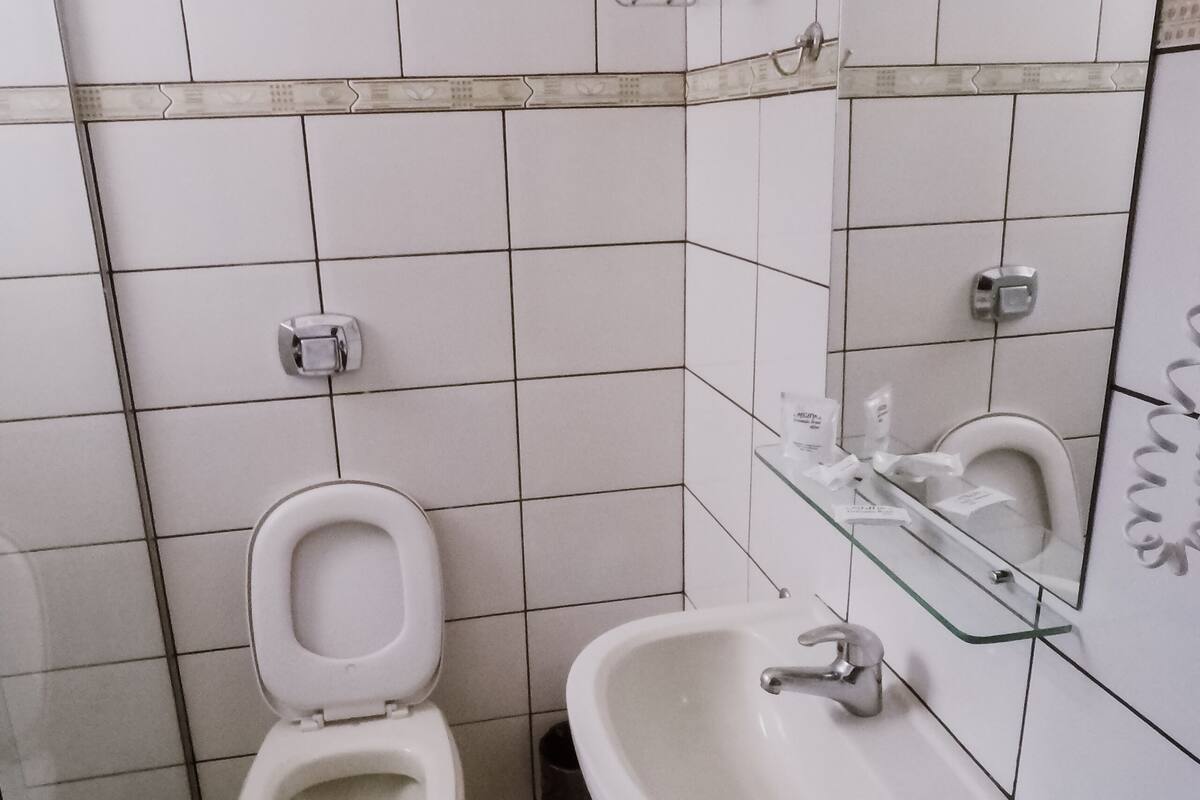 standard double room, 1 double bed, non smoking | bathroom sink