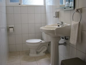 Room, 1 Double or 2 Twin Beds, Non Smoking, Private Bathroom | Bathroom | Towels, soap, shampoo, toilet paper - Portal Austral (Puerto Montt)