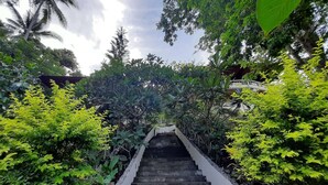 A staircase surrounded by lush greenery, leading upwards. - Tangkoko Sanctuary Villa & Spa (Bitung)