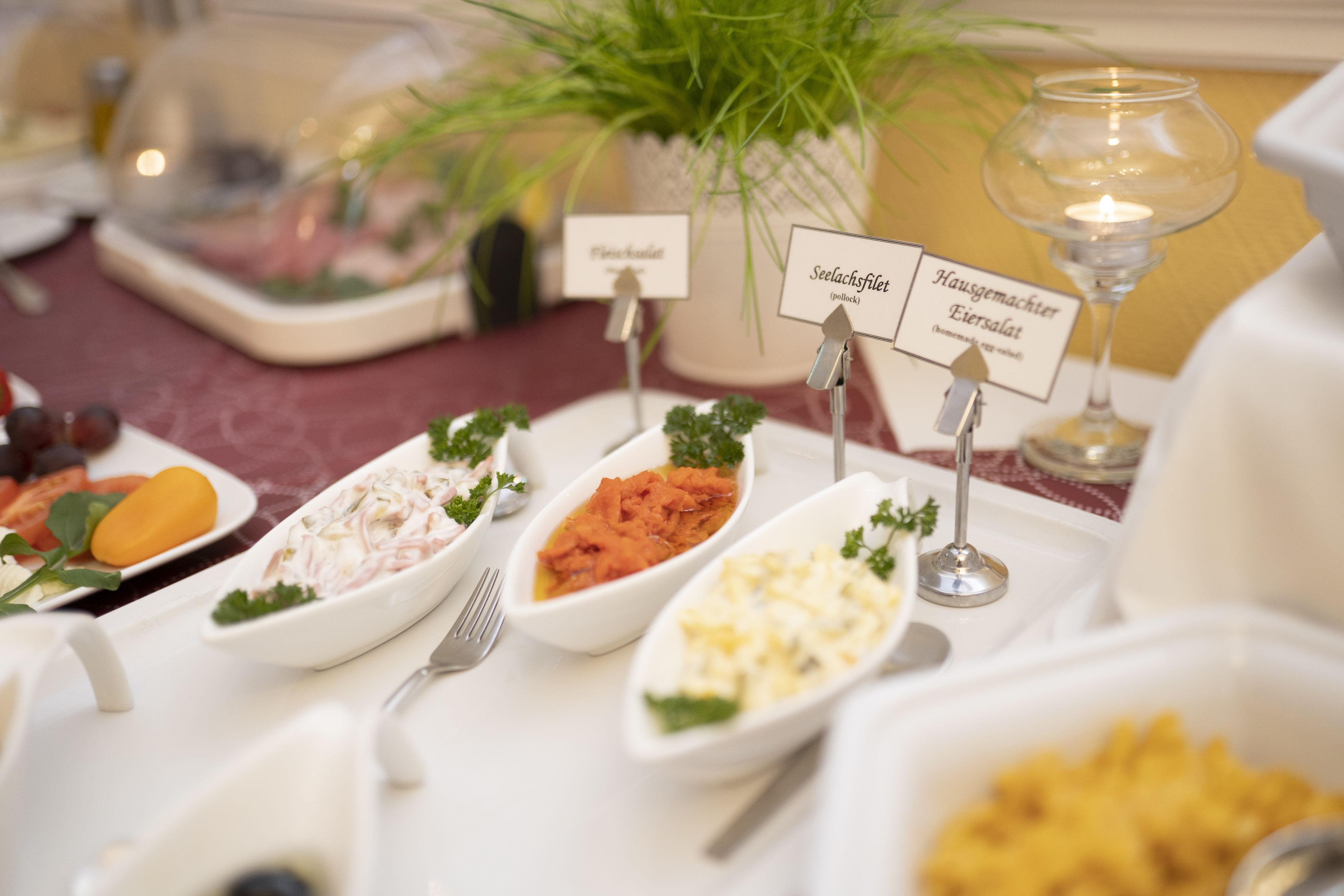 daily buffet breakfast (eur 16.5 per person)