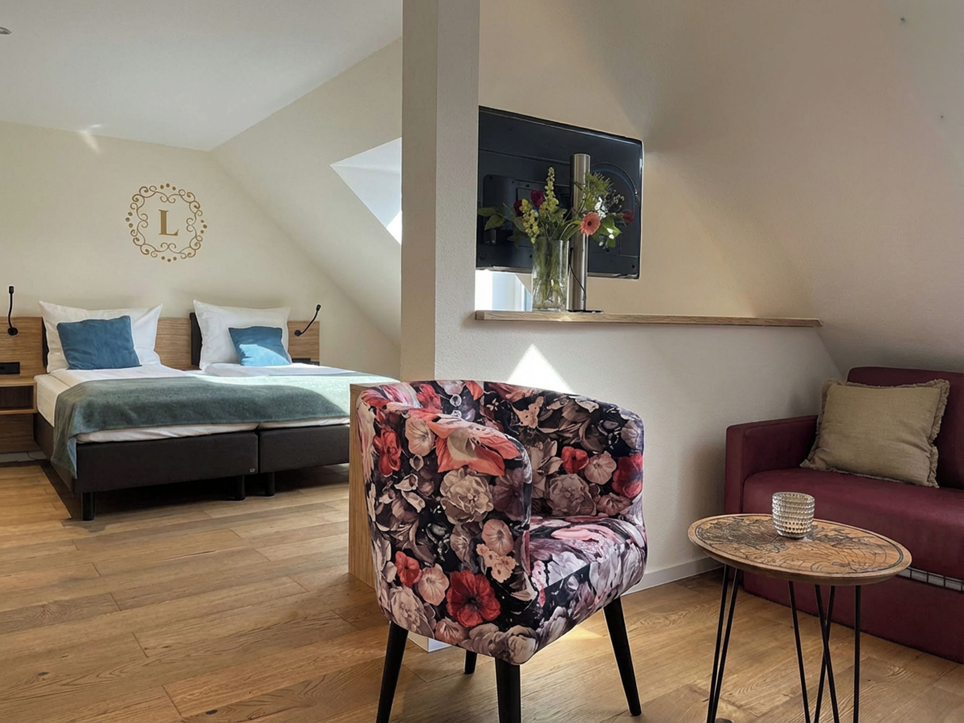 Family Room | Desk, laptop workspace, blackout drapes, soundproofing