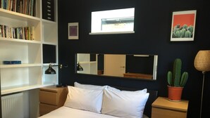 Lägenhet (1 Bedroom) | 1 sovrum, sängtillbehör av högsta kvalitet och arbetsyta för laptop