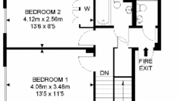 Apartment (2 Bedrooms) | Pelan lantai