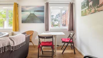 House (1 Bedroom) | Living area | TV, fireplace